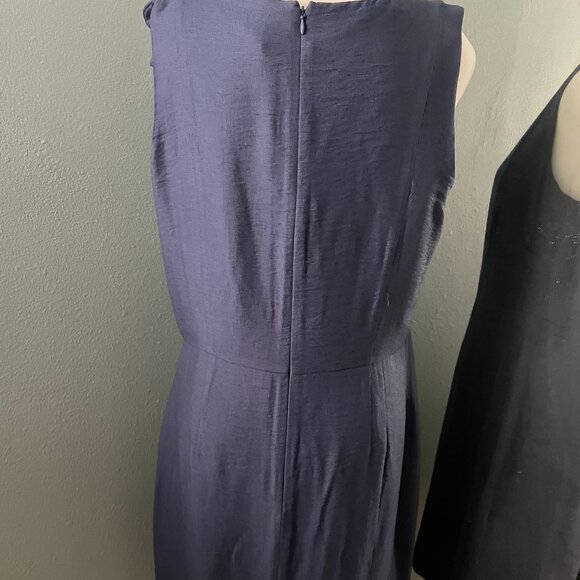 Blue Bow Sheath Sleeveless Dress - Picture 3 of 3